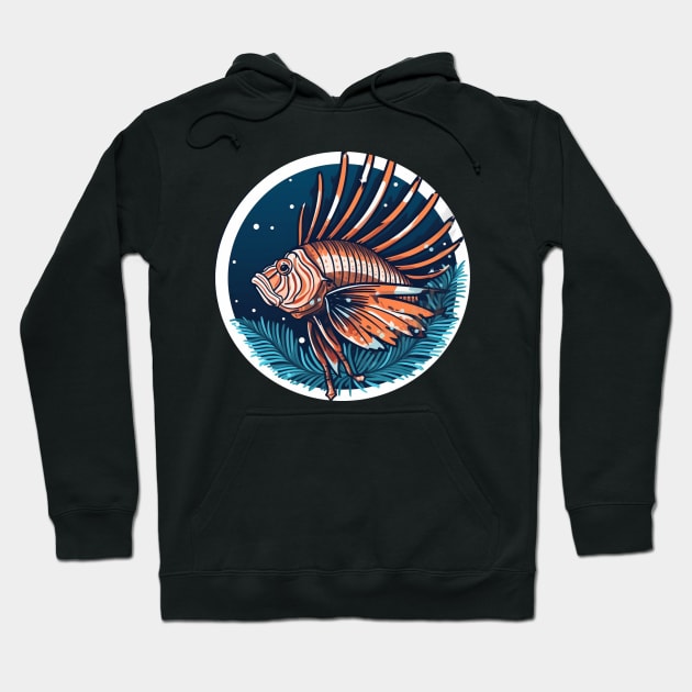 Lionfish in Ornament, Love Fishes Hoodie by dukito